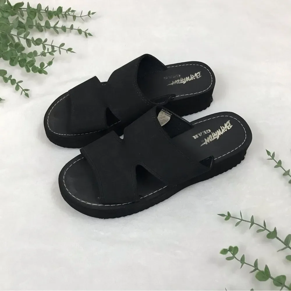 Vintage Baywatch Gear Platform Slip On Slides Slippers Sandals Womens Sz 10 90s